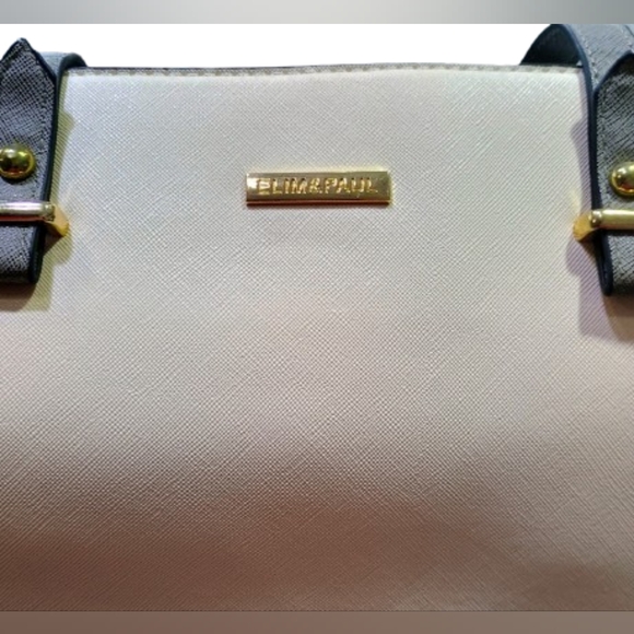 Elim & Paul Off-White Cream Gray Neutral Canvas Tote Bag - Picture 2 of 10